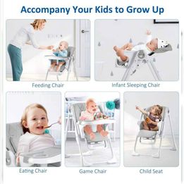 Baby High Chairs,Multifunctional Infant Highhairs With Adjustable Height And Recline Foldable Baby