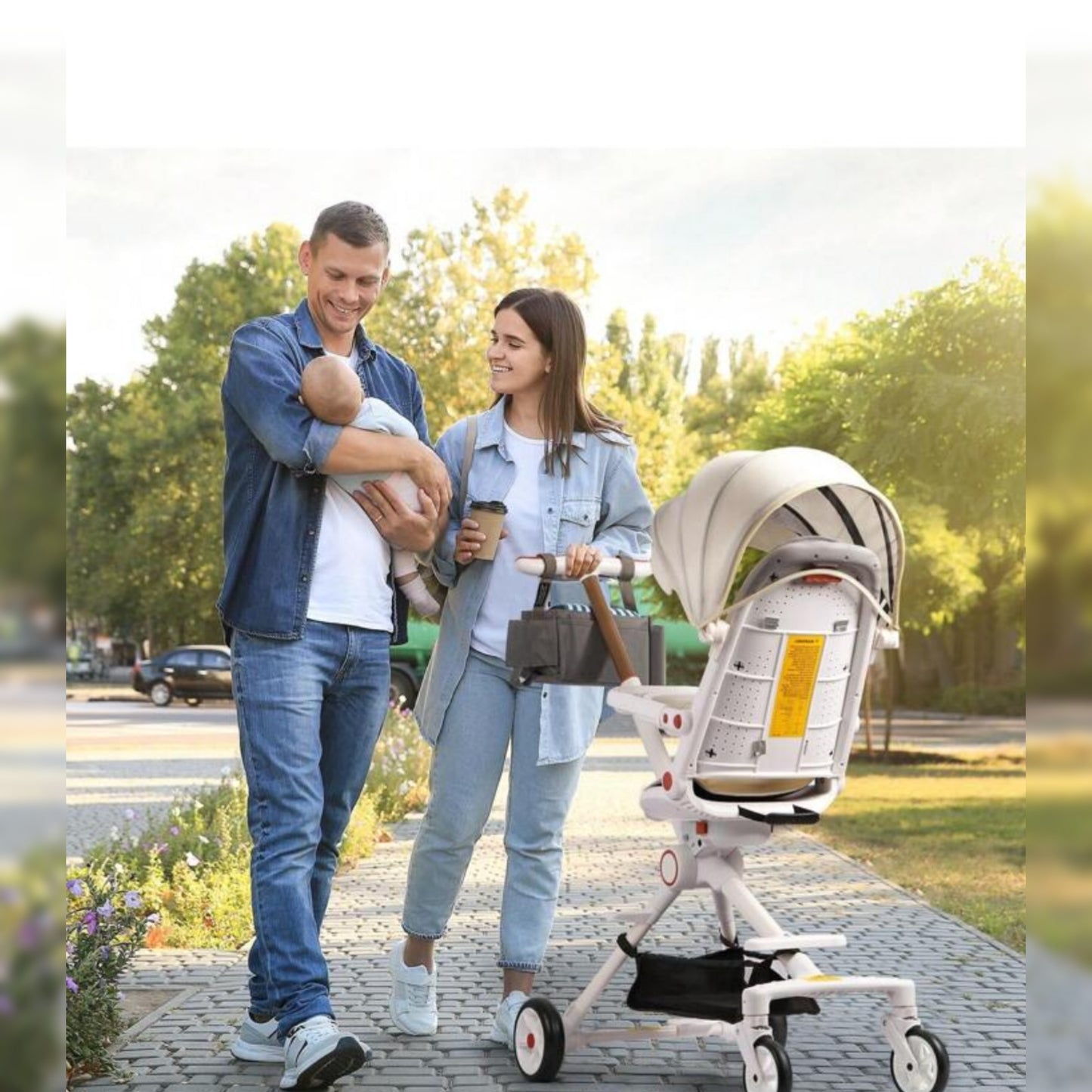 Compact Baby Stroller Lightweight Travel Stroller For Babies & Toddlers 360°Swivel Seat With Multifunctional Handbag & Sleep Shade & Oversize Basket Foldable Stroller