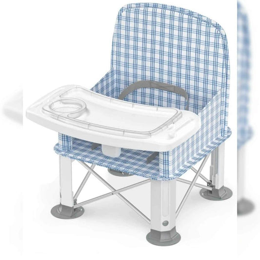 Upgraded Baby Travel Seat with Double Tray, Toddler Portable Baby Chair for Dinning Table.