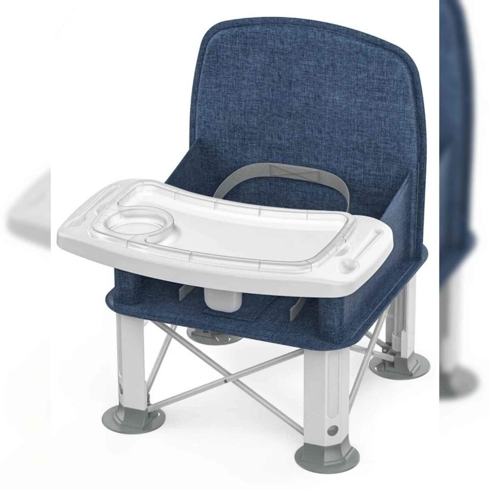 Upgraded Baby Travel Seat with Double Tray, Toddler Portable Baby Chair for Dinning Table.