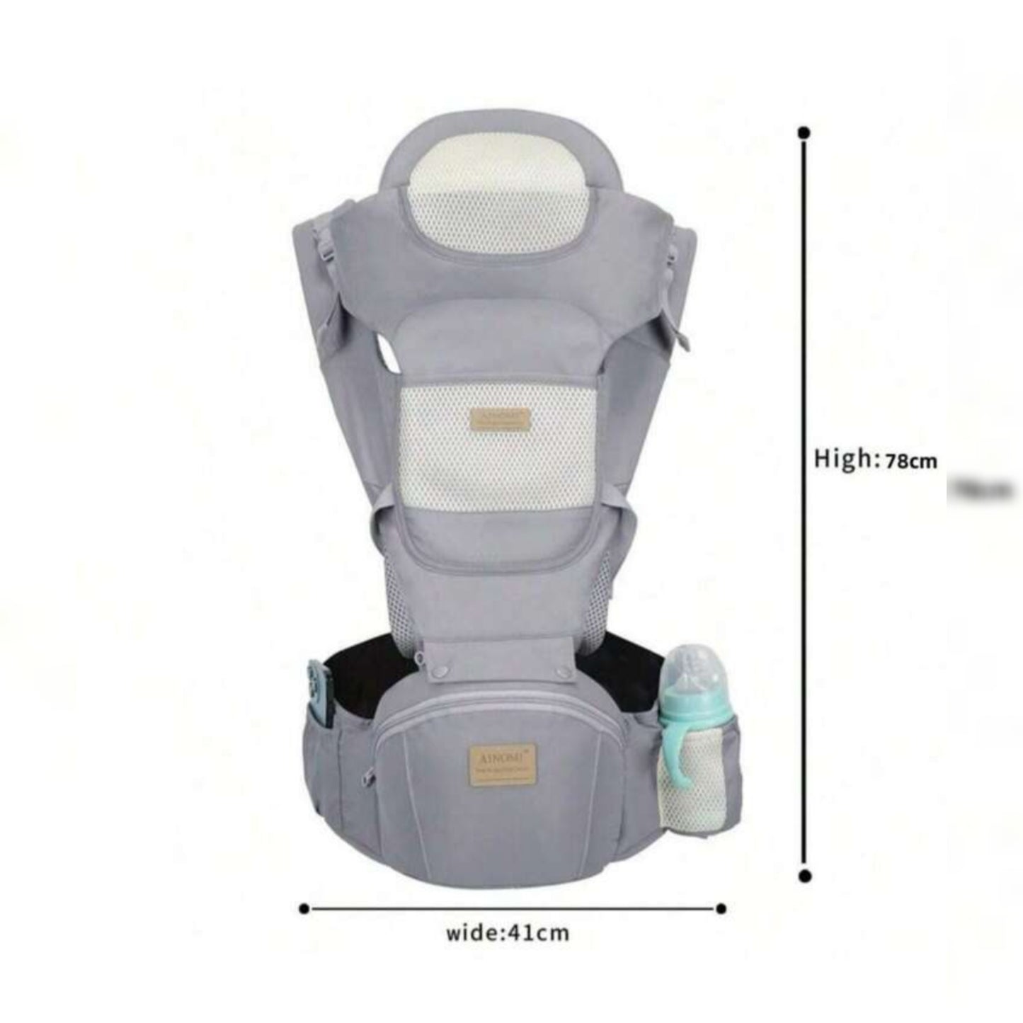 4 way Multifunctional Baby Carrier With Storage Waist. BACK BABY, FRONT, SIDE, BABY FACING FRONTWARD