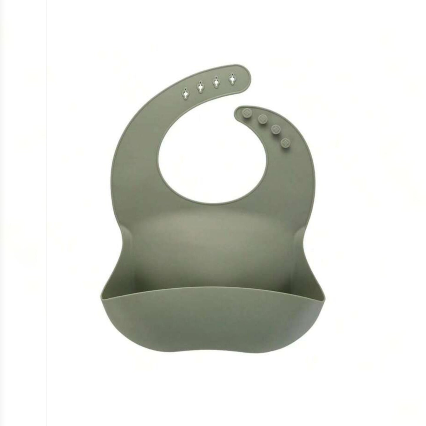1pc Silicone Baby Bib | Waterproof | Soft Durable Adjustable Catcher With Silicon Mouth For Infants And Toddler