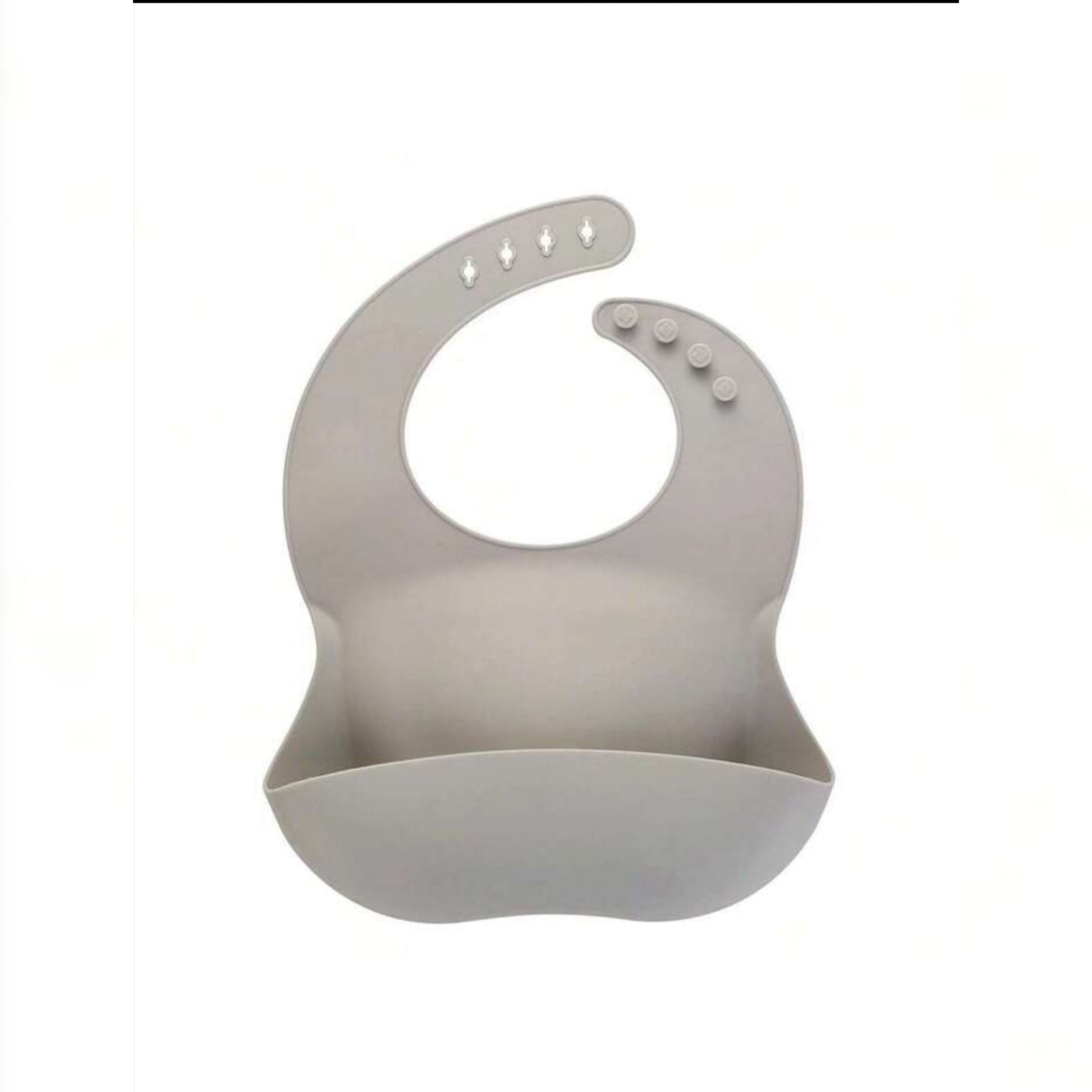 1pc Silicone Baby Bib | Waterproof | Soft Durable Adjustable Catcher With Silicon Mouth For Infants And Toddler