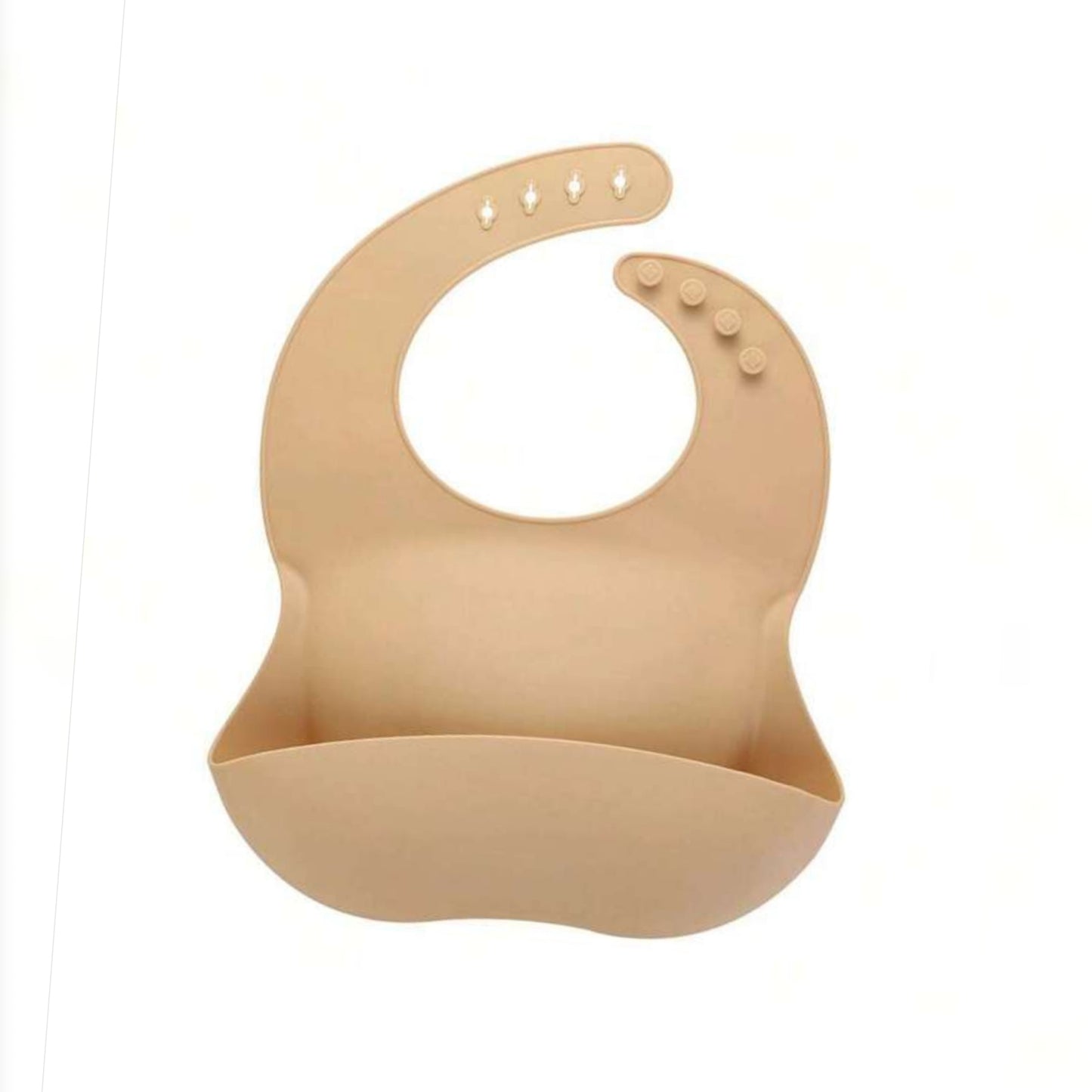 1pc Silicone Baby Bib | Waterproof | Soft Durable Adjustable Catcher With Silicon Mouth For Infants And Toddler