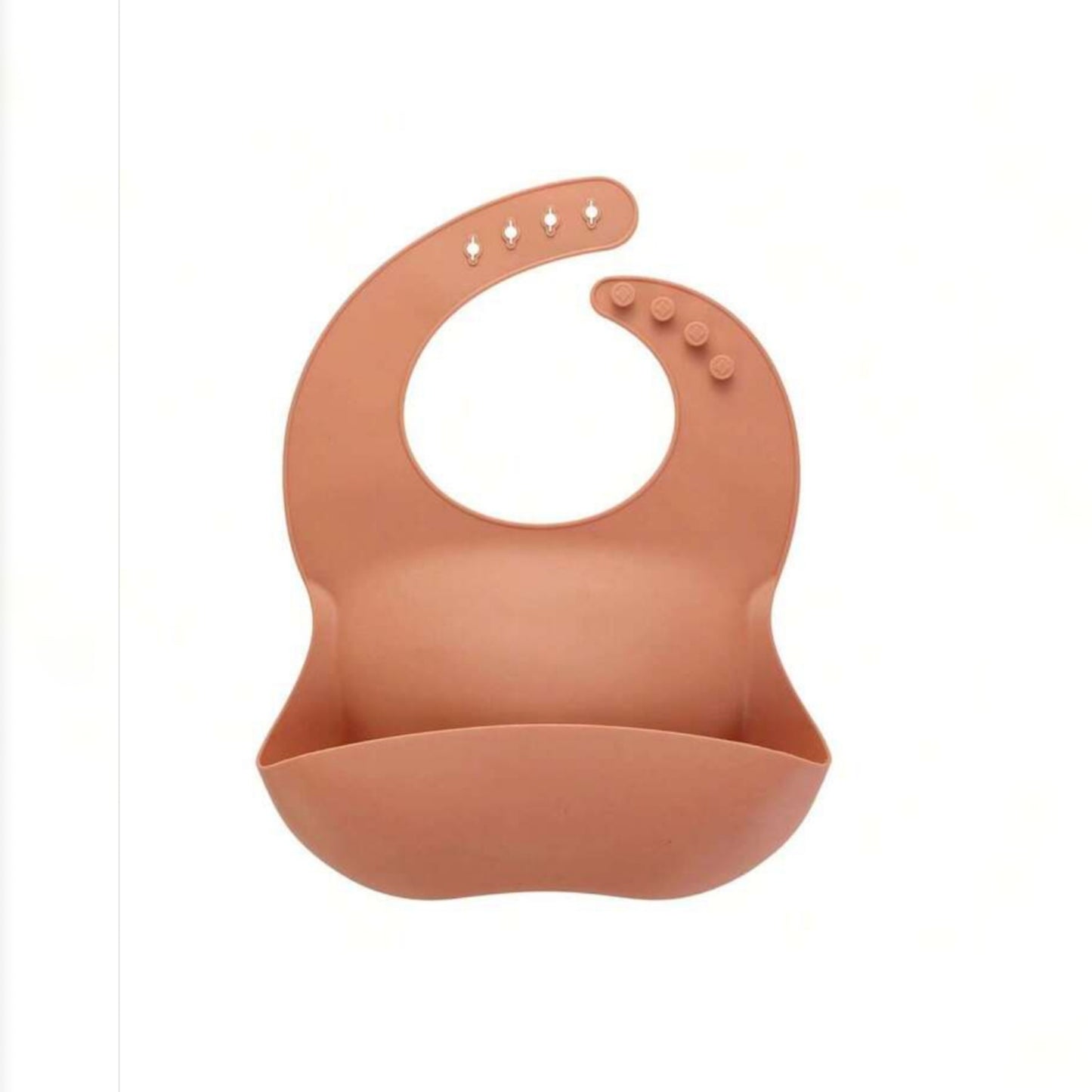 1pc Silicone Baby Bib | Waterproof | Soft Durable Adjustable Catcher With Silicon Mouth For Infants And Toddler