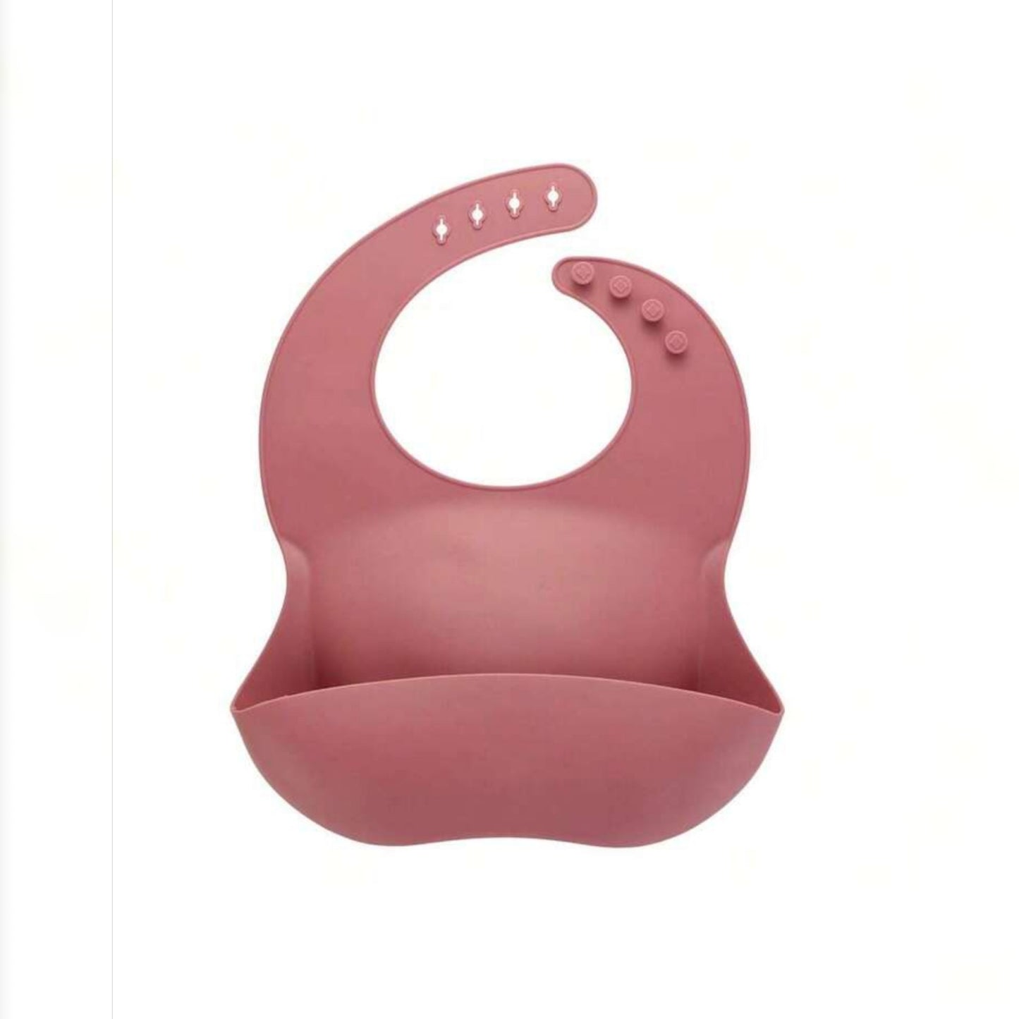 1pc Silicone Baby Bib | Waterproof | Soft Durable Adjustable Catcher With Silicon Mouth For Infants And Toddler