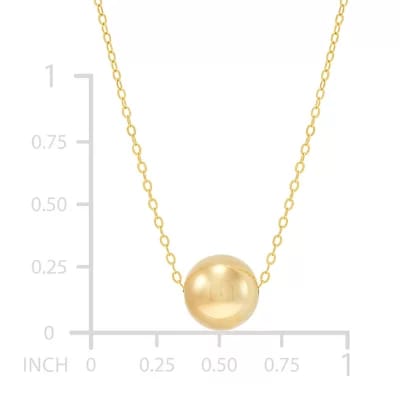 10MM Bead Pendant and Earrings Set in 14K Yellow Gold